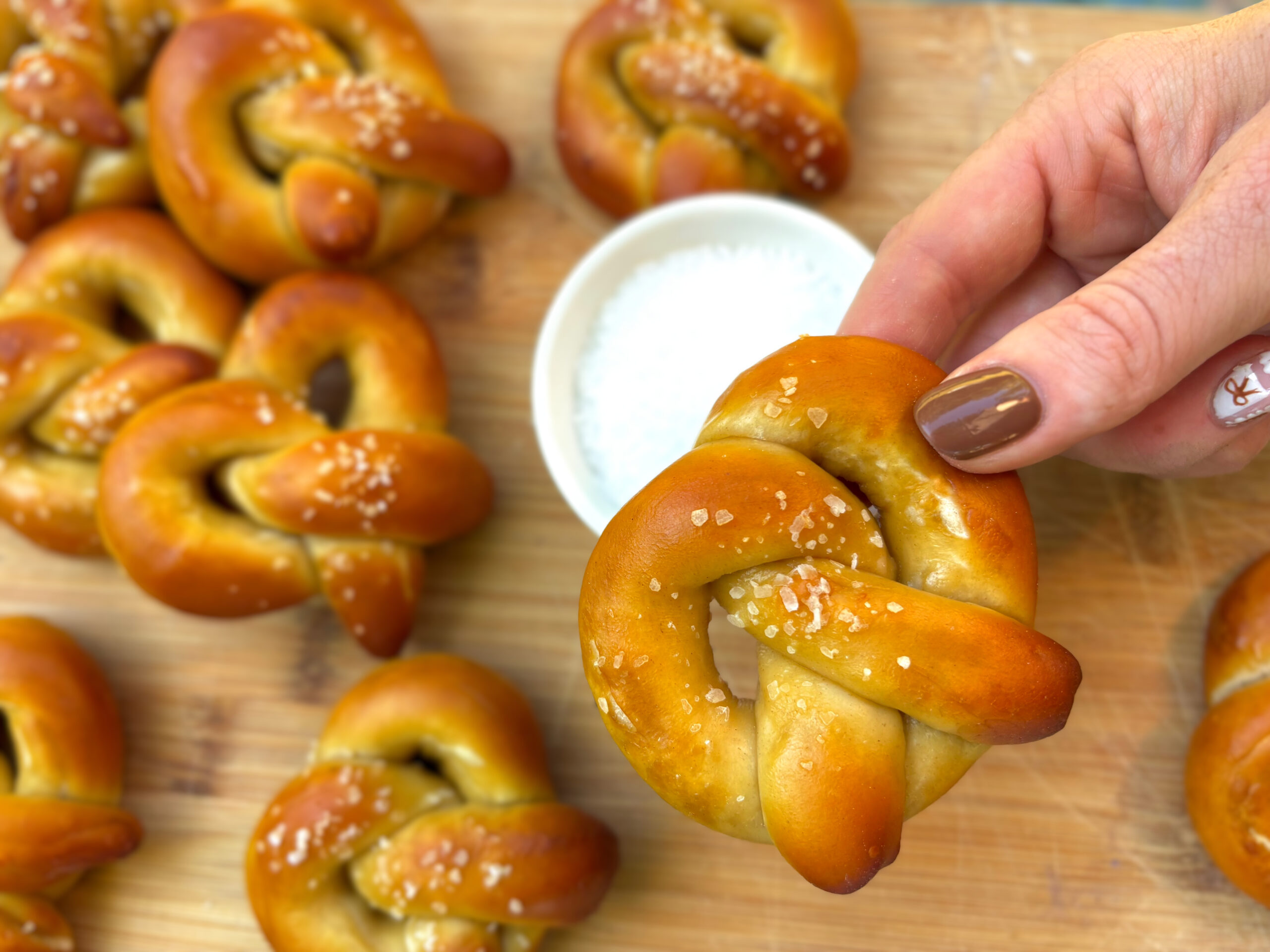 Warm & Soft Sourdough Pretzels