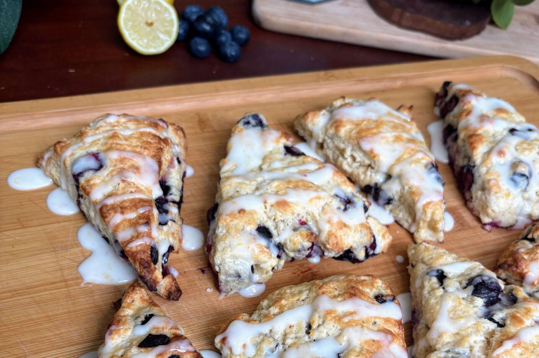 Blueberry Lemon Sourdough Discard Scones